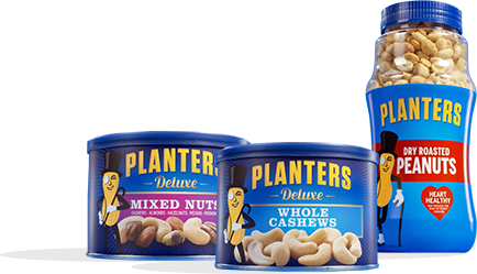 three jars of nuts