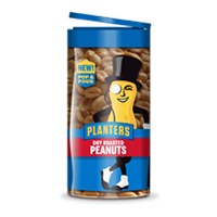 Planters pop and pour peanuts