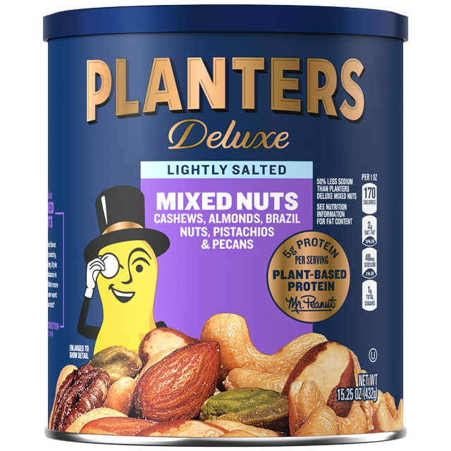 PLANTERS<sup>®</sup> Deluxe Lightly Salted Mixed Nuts 15.25 oz can