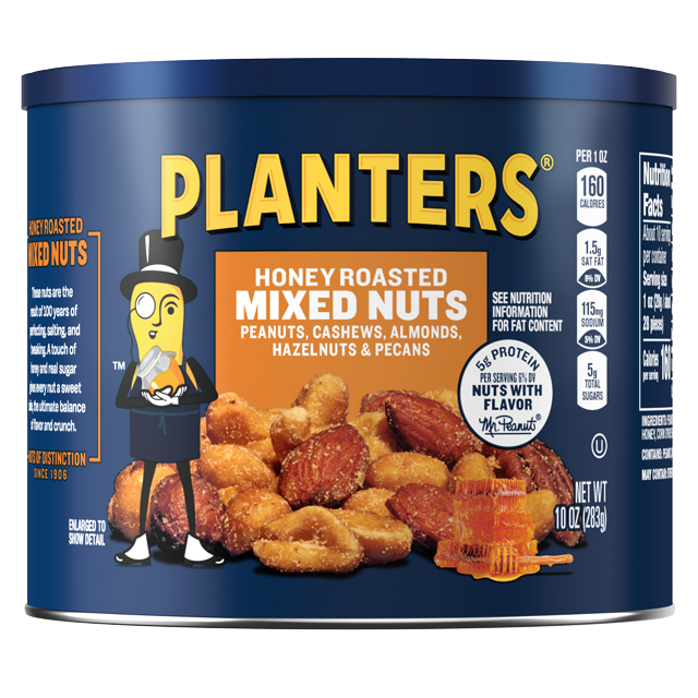 PLANTERS<sup>®</sup> Honey Roasted Mixed Nuts 10 oz can