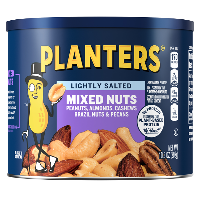 PLANTERS<sup>®</sup> Lightly Salted Mixed Nuts 10.3 oz can