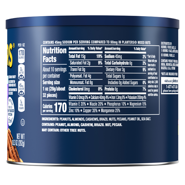 PLANTERS® Lightly Salted Mixed Nuts 10.3 oz can