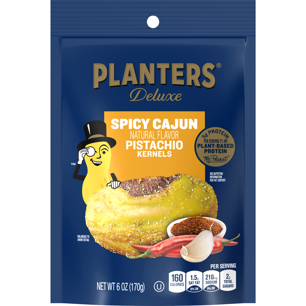 PLANTERS<sup>®</sup> Spicy Cajun Pistachio Kernels 6 oz bag