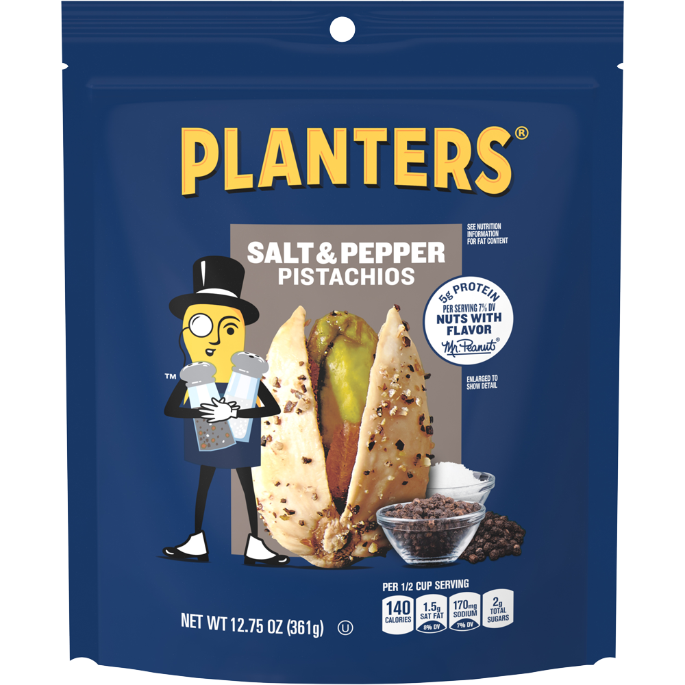 PLANTERS<sup>®</sup> Salt & Pepper Pistachios 12.75 oz bag