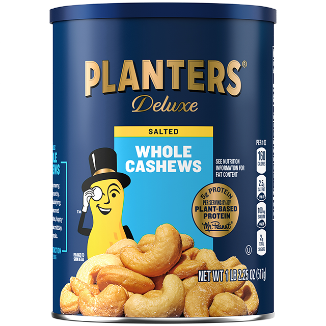 PLANTERS<sup>®</sup> Deluxe Whole Cashews 18.25 oz can