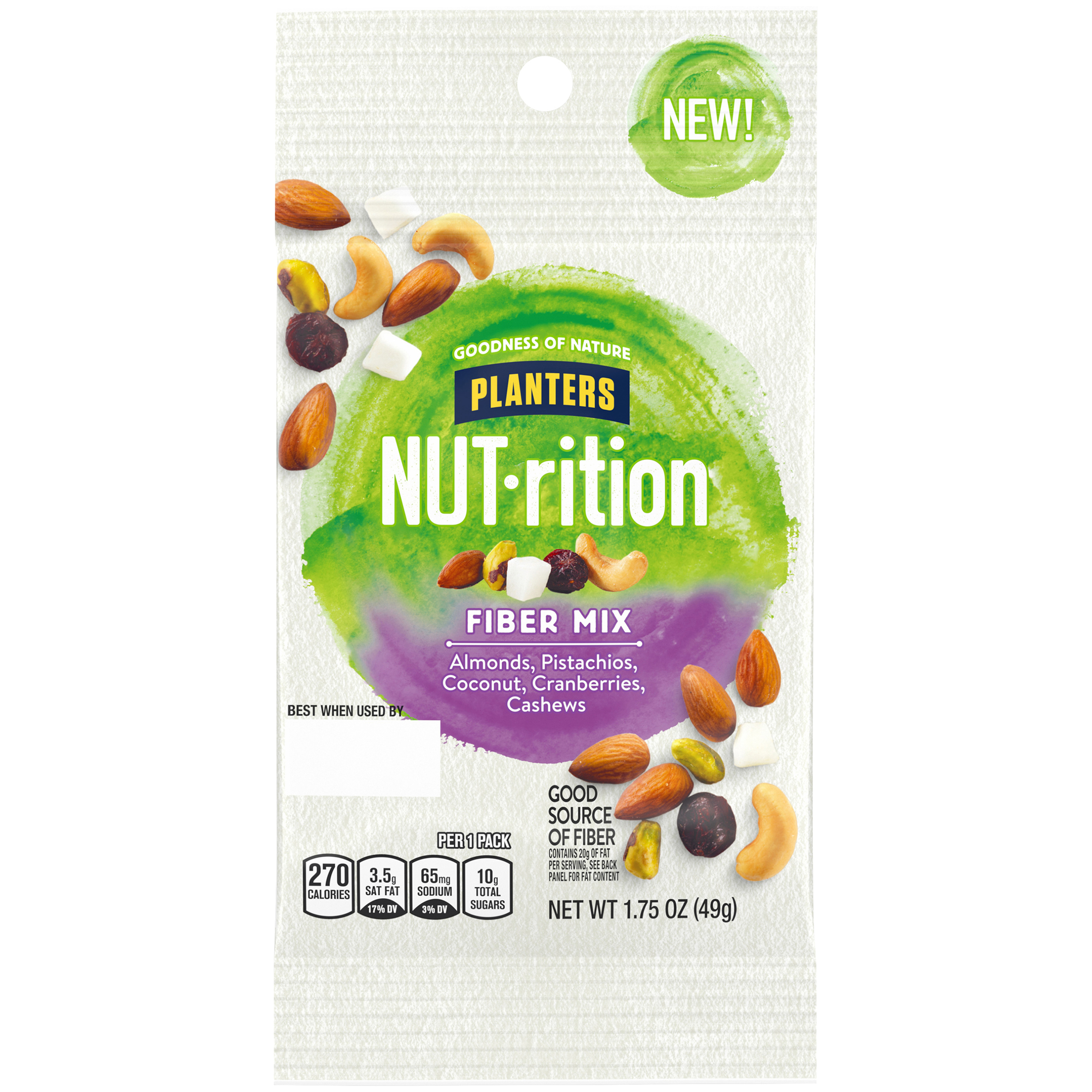 PLANTERS® NUT-RITION® Fiber Mix Mixed Nuts 1.7 oz pouch