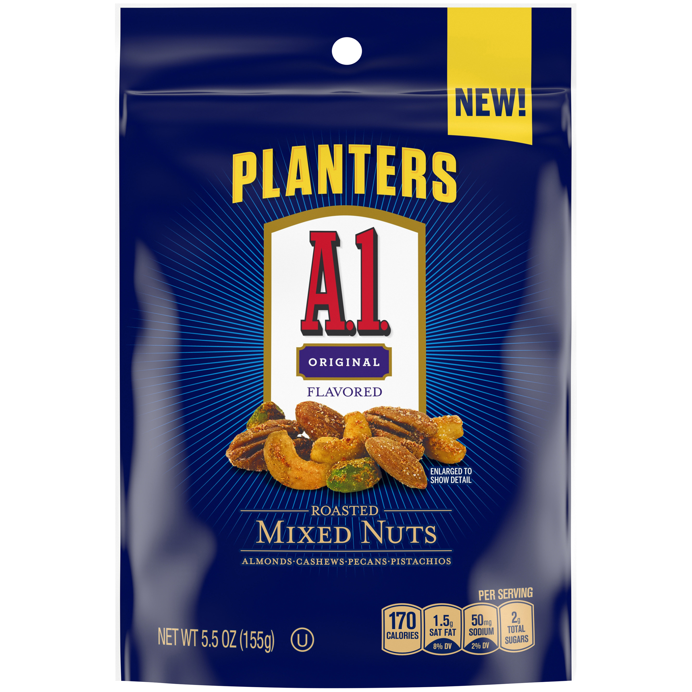 PLANTERS® A1 Sauce Flavored Roasted Mixed Nuts 5 oz bag