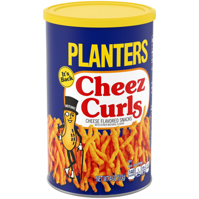 PLANTERS® Cheez Curls 4 oz canister