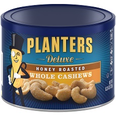 PLANTERS® Deluxe Honey Roasted Whole Cashews 8.25 oz can