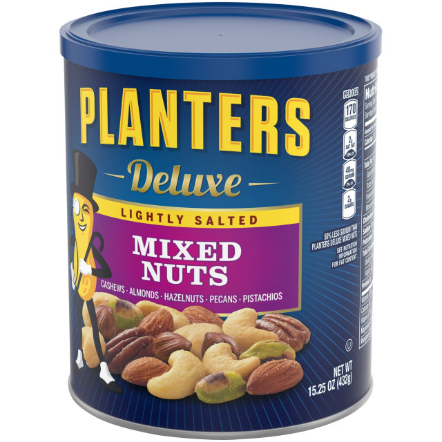 PLANTERS® Deluxe Lightly Salted Mixed Nuts 15.25 oz can
