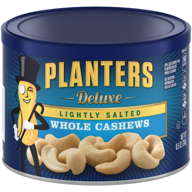 PLANTERS® Deluxe Lightly Salted Whole Cashews 8.5 oz can