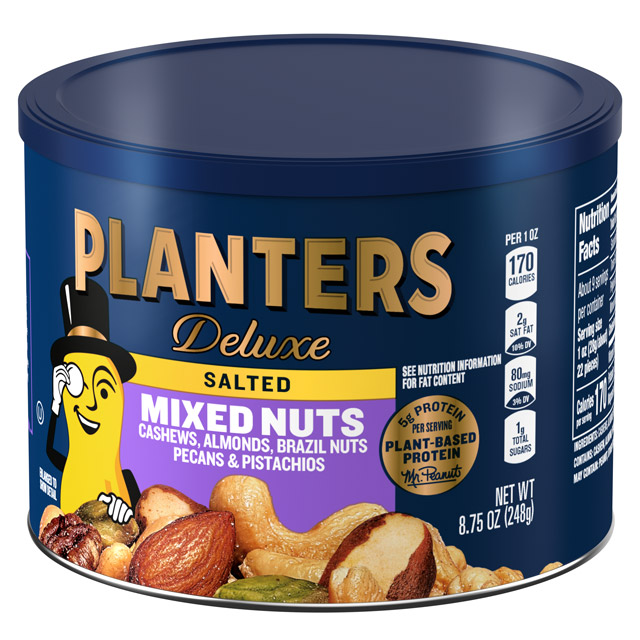 PLANTERS<sup>®</sup> Deluxe Salted Mixed Nuts 8.75 oz can