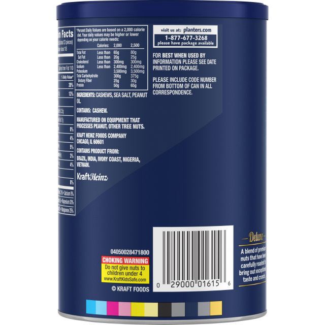 PLANTERS® Deluxe Whole Cashews 18.25 oz can