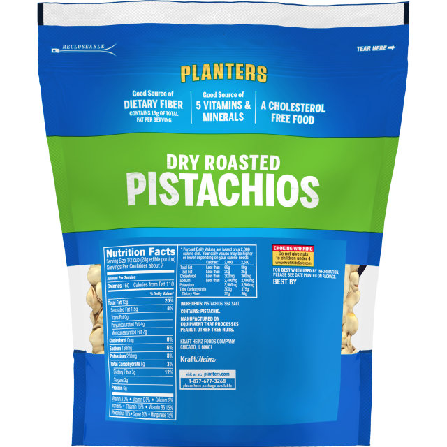 PLANTERS® Dry Roasted Pistachios 12.75 oz bag