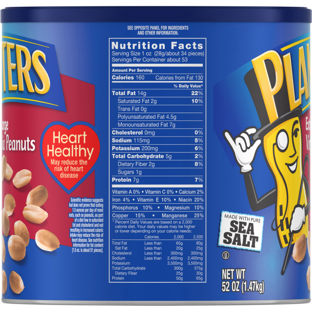 PLANTERS® Extra Large Virginia Peanuts 52 oz can