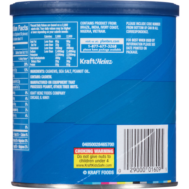 PLANTERS® Halves & Pieces Cashews 14 oz can
