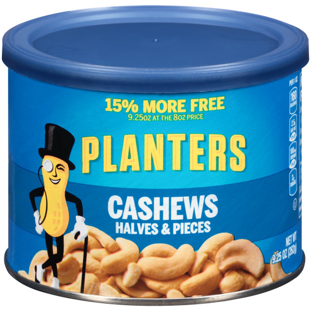PLANTERS® Halves & Pieces Cashews 9.25 oz can