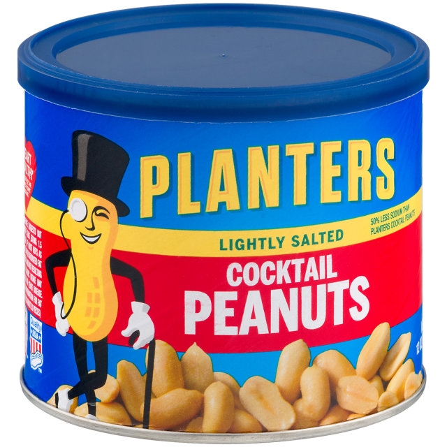 PLANTERS® Lightly Salted Cocktail Peanuts 12 oz can