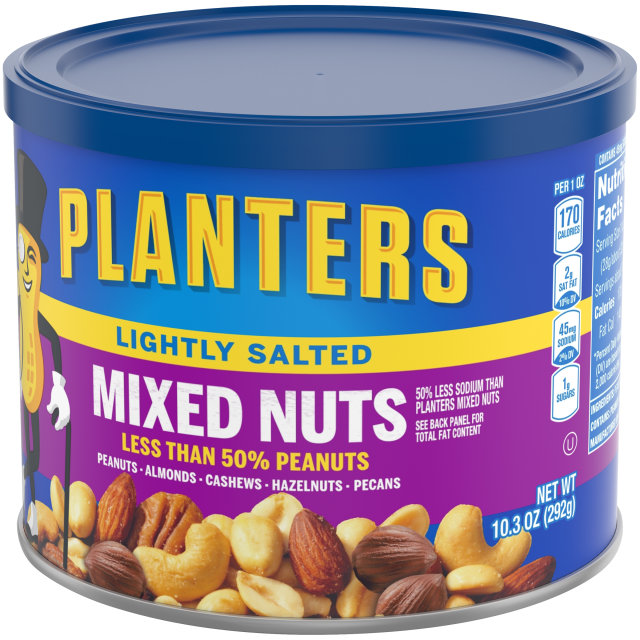 PLANTERS® Lightly Salted Mixed Nuts 10.3 oz can