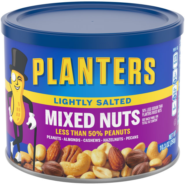 PLANTERS® Lightly Salted Mixed Nuts 10.3 oz can