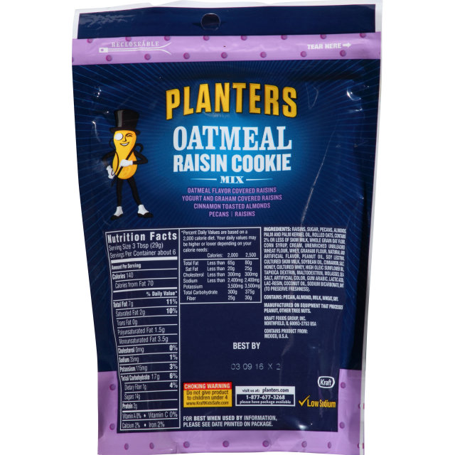 PLANTERS® Oatmeal Raisin Cookie 6 oz bag