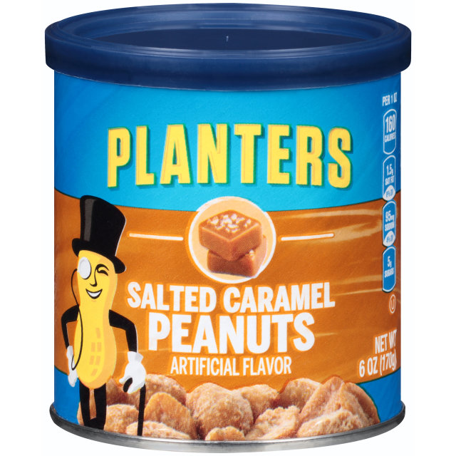 PLANTERS® Salted Caramel Peanuts 6 oz can PLANTERS® Brand