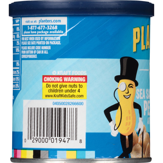 PLANTERS® Sea Salt and Vinegar Peanuts 6 oz can