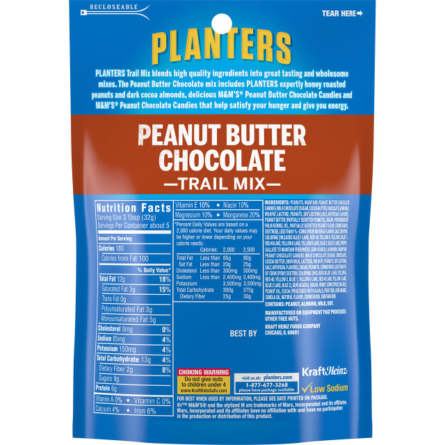 PLANTERS® Trail Mix Peanut Butter Chocolate 6 oz bag