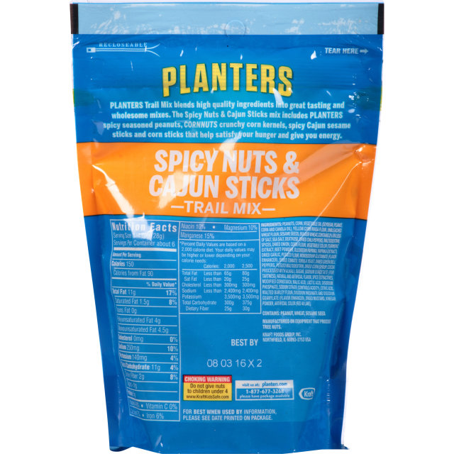 PLANTERS® Trail Mix Spicy Nuts & Cajun Sticks 6 oz bag