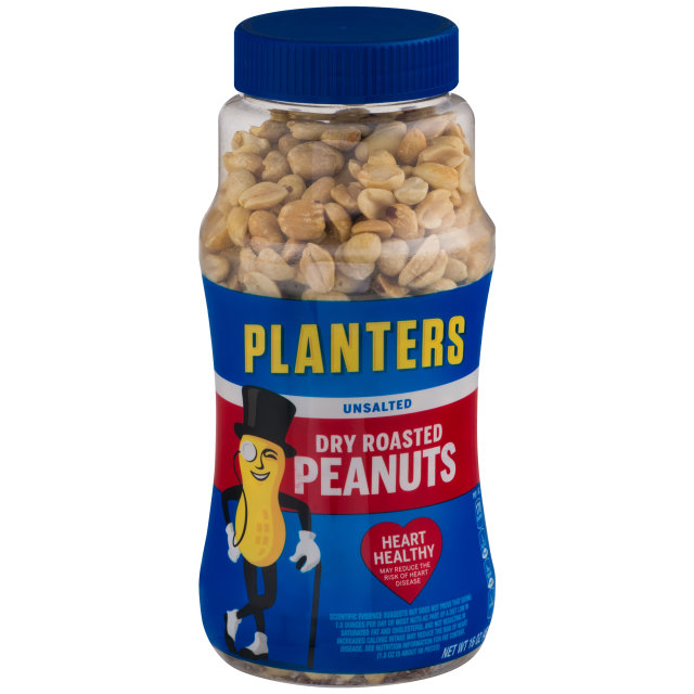 PLANTERS® Unsalted Dry Roasted Peanuts 16 oz jar