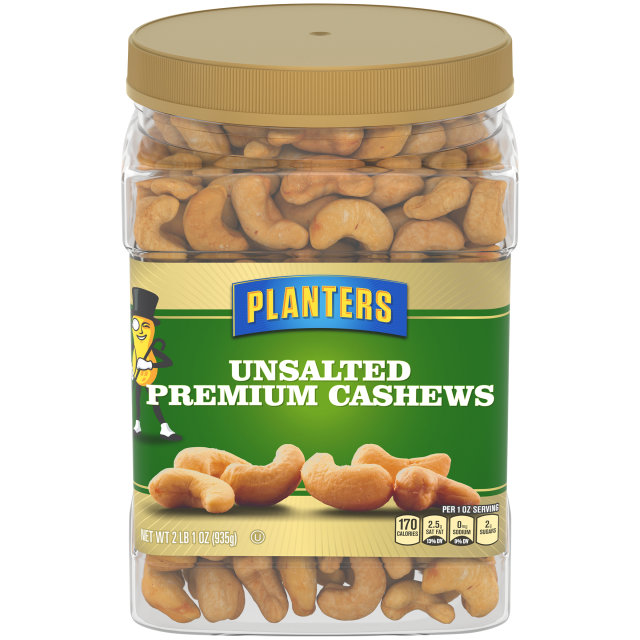 PLANTERS® Unsalted Premium Cashews 33 oz jar