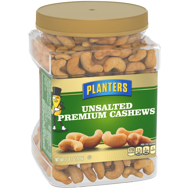 PLANTERS® Unsalted Premium Cashews 33 oz jar