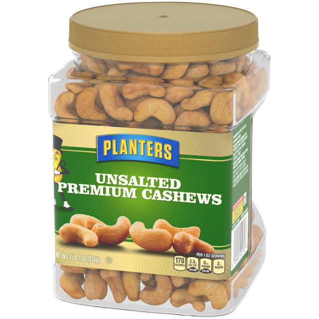 PLANTERS® Unsalted Premium Cashews 33 oz jar