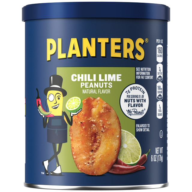 PLANTERS® Chili Lime Peanuts, 6 oz can
