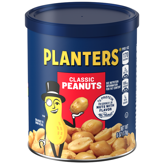 PLANTERS® Classic Peanuts, 6 oz can - PLANTERS® Brand