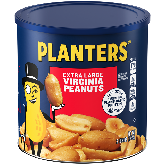 PLANTERS® Extra Large Virginia Peanuts, 52 oz can