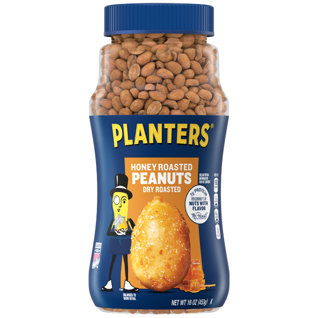 PLANTERS® Honey Roasted Dry Roasted Peanuts, 16 oz jar