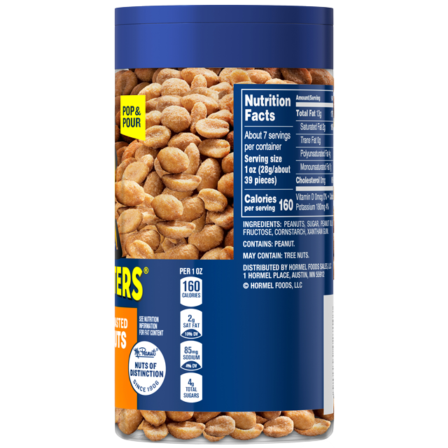 PLANTERS® HONEY ROASTED PEANUTS POP & POUR, 7 OZ