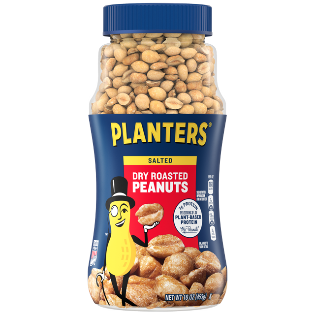 PLANTERS® Salted Dry Roasted Peanuts, 16 oz jar