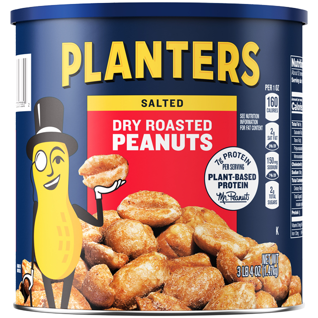 PLANTERS® Salted Dry Roasted Peanuts, 52 oz can