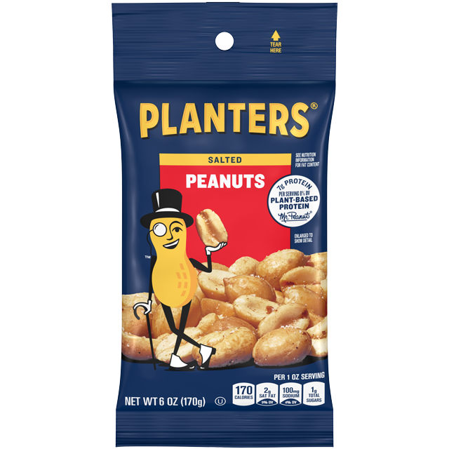 PLANTERS® Salted Peanuts, 6 oz bag
