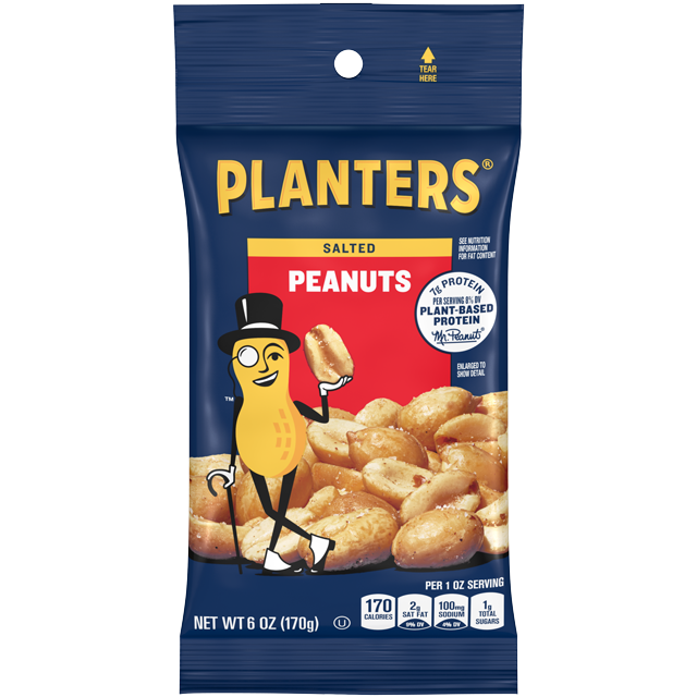 PLANTERS® Salted Peanuts, 6 oz bag - PLANTERS® Brand