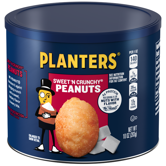 PLANTERS® SWEET ‘N CRUNCHY® Peanuts, 10 oz can
