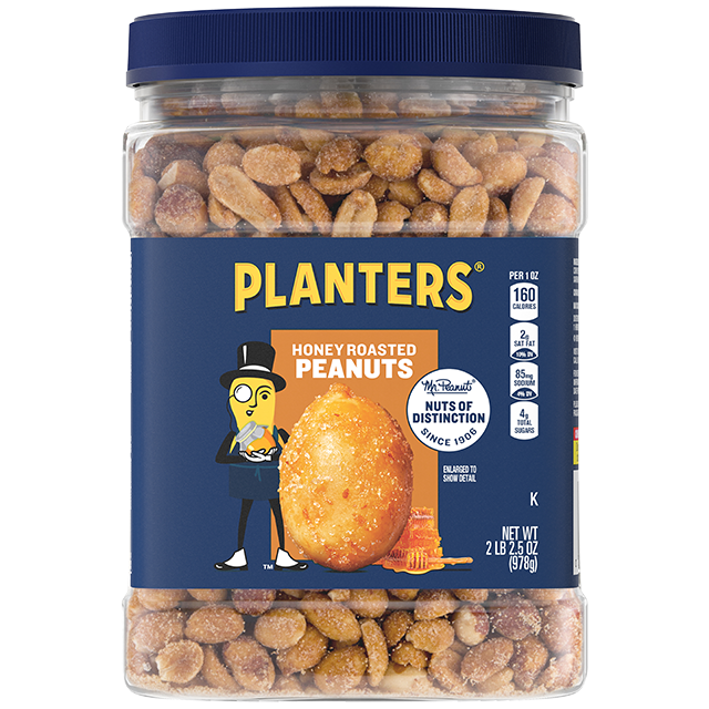 PLANTERS® Honey Roasted Peanuts, 34.5 oz jar