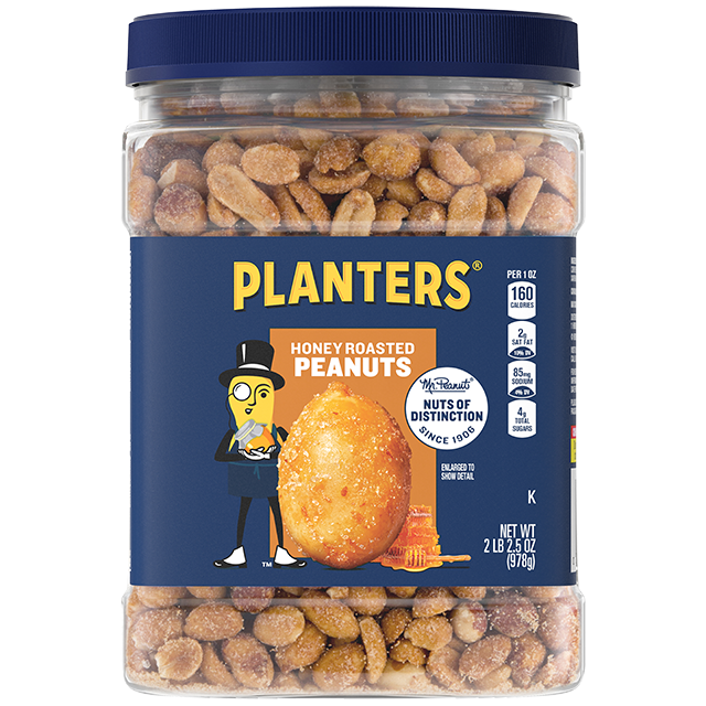 PLANTERS® Honey Roasted Peanuts, 34.5 oz jar - PLANTERS® Brand