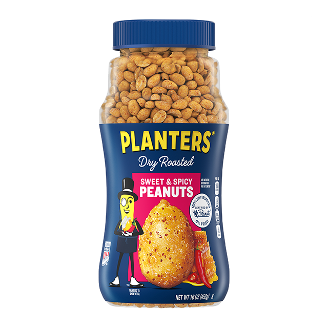 PLANTERS® SWEET & SPICY PEANUTS, 16 OZ JAR