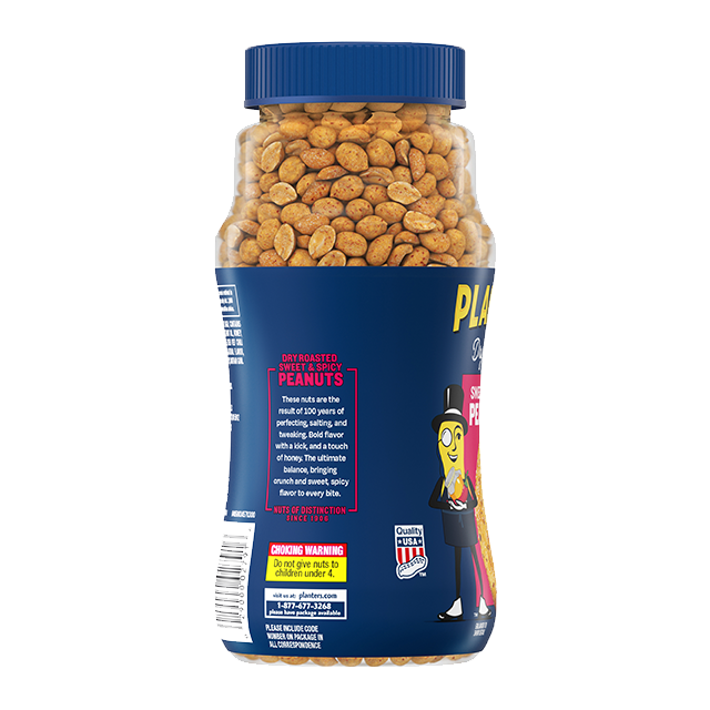 PLANTERS® SWEET & SPICY PEANUTS, 16 OZ JAR