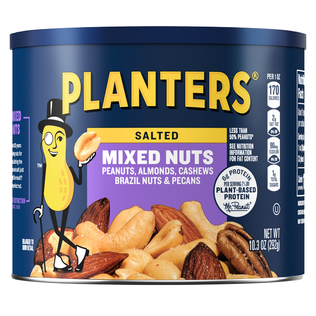 PLANTERS<sup>®</sup> Salted Mixed Nuts 10.3 oz can