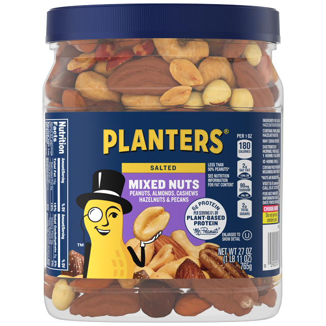 PLANTERS<sup>®</sup> Salted Mixed Nuts, 27 Oz Can