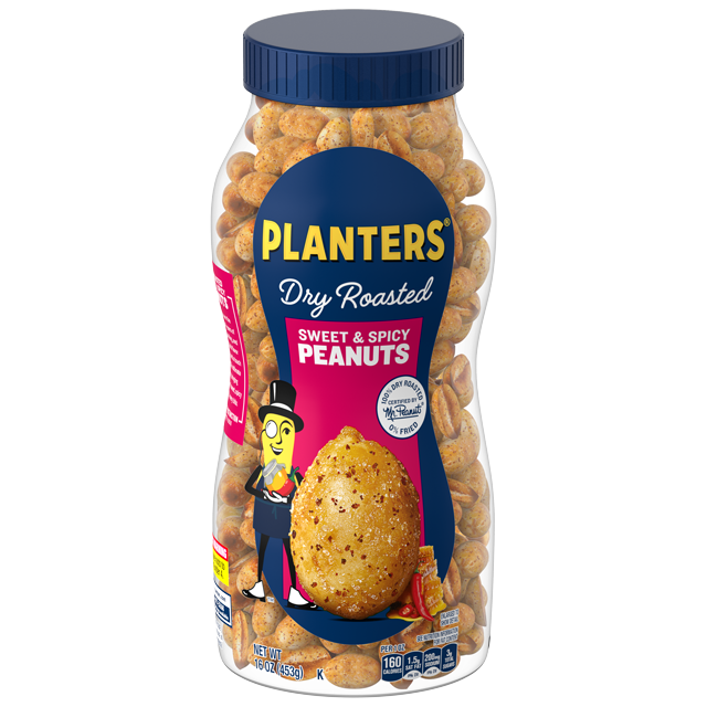 PLANTERS® SWEET & SPICY PEANUTS, 16 OZ JAR